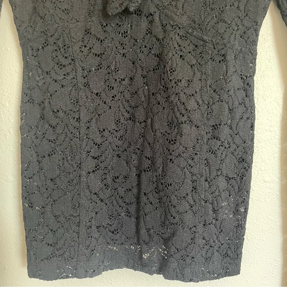 Free People‎ ~ Intimately Free Whimsigoth Black Lace Keyhole Front Top